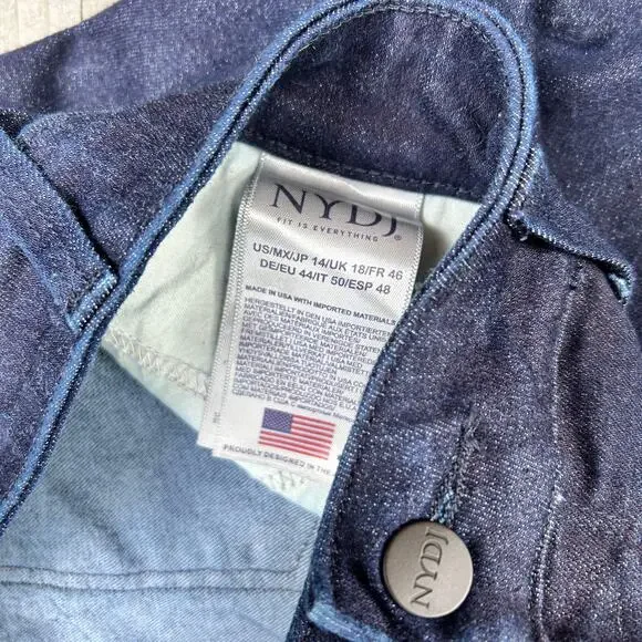 NYDJ Not Your Daughter's Jeans Marilyn Straight Blue Jeans Size 14 - Picture 6 of 9